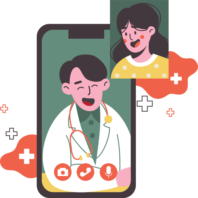 Consultation With a Doctor via Video Call Graphic